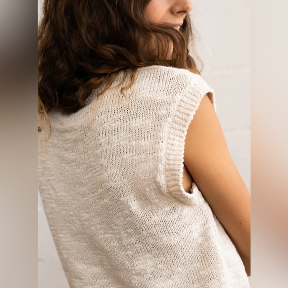 TWOTHIRDS Abang Cotton Sleeveless Knit Top - Ecru - Picture 15 of 16